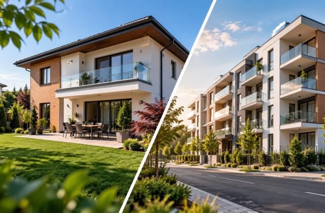 Casă cu curte și bloc nou cu apartamente — cele două variante pentru un cumpărător în Otopeni
